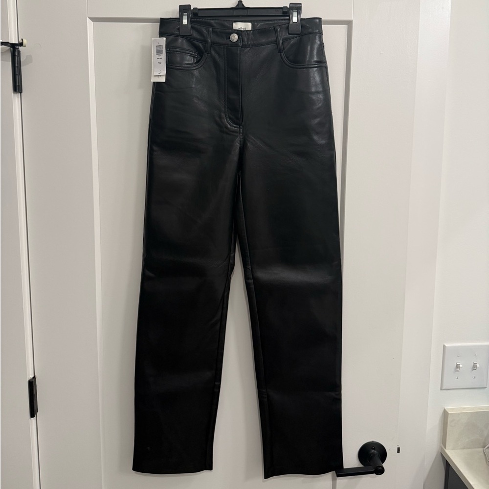 NWT! Wilfred Black Leather Pants